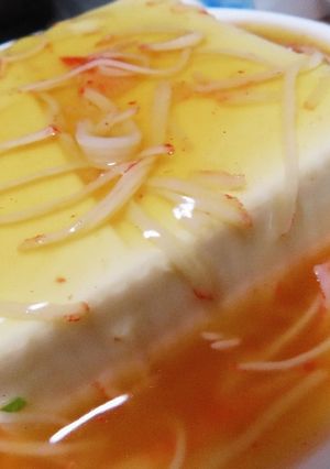 豆腐のカニあんかけ(˙ᗜ˙)-レシピのメイン写真