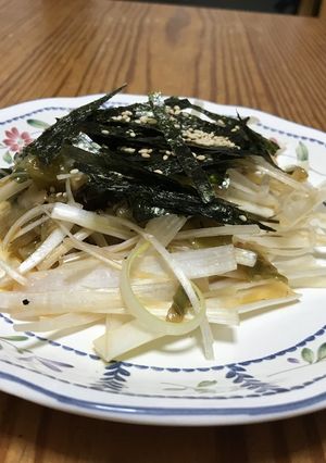 搾菜と白髪ネギのラー油和え-レシピのメイン写真