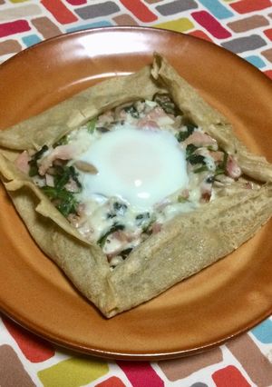 超簡単☆カフェで食べたそば粉のガレット♡-レシピのメイン写真