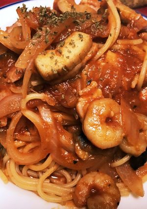 たっぷり玉ねぎのペスカトーレ-レシピのメイン写真