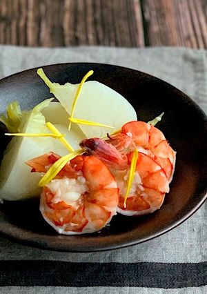 優しい味*蕪と海老の塩麹柚子胡椒煮-レシピのメイン写真