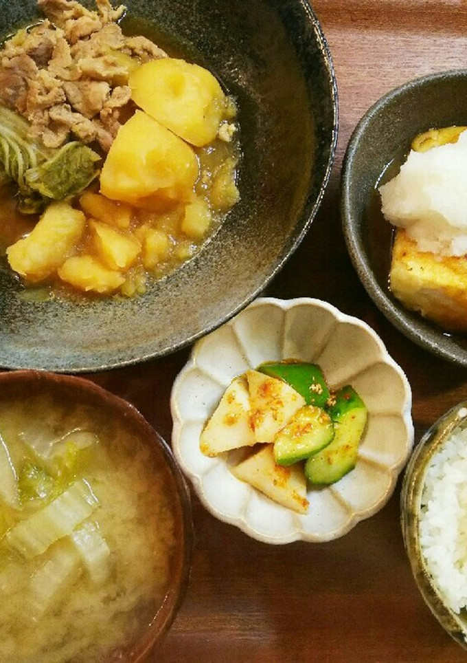 夕飯！馬鈴薯と豚こまのオイスターソース煮-レシピのメイン写真