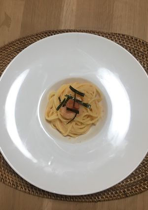 グルテンフリーコーンパスタたらこバター-レシピのメイン写真
