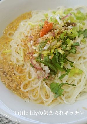 釜玉納豆そうめん-レシピのメイン写真
