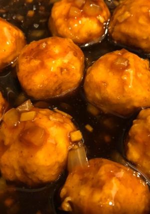 鶏団子のバルサミコ酢あん-レシピのメイン写真
