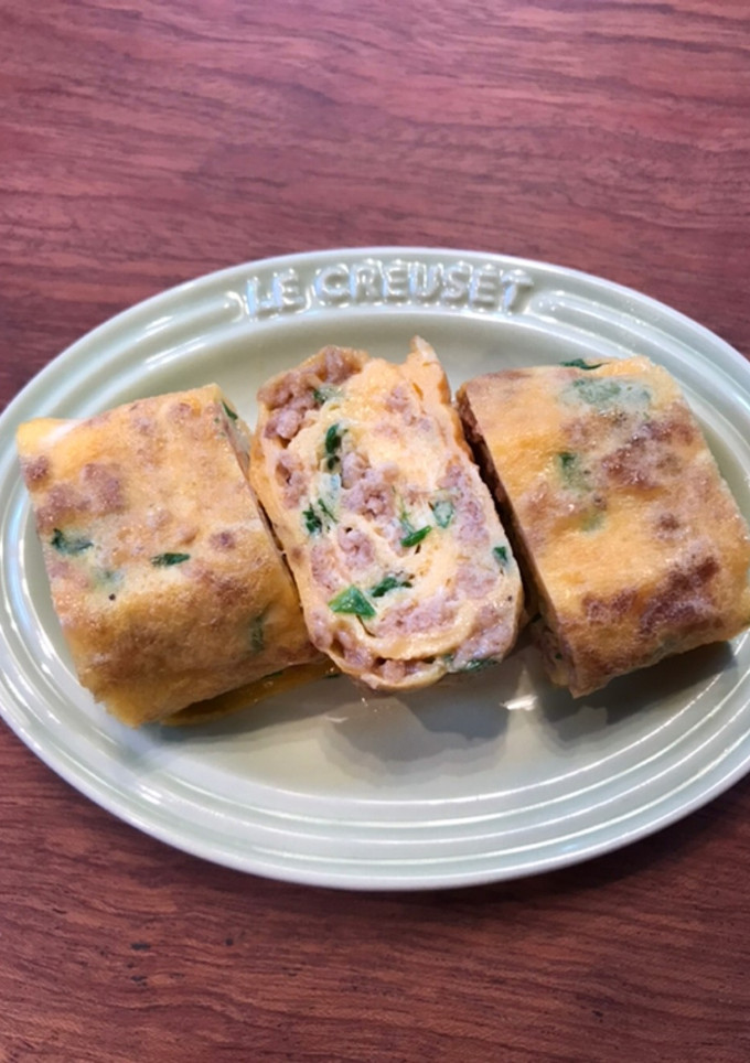 ひき肉と青ネギの卵焼き-レシピのメイン写真