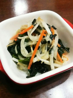 海苔が◎大根とわかめのなめ茸和え。-レシピのメイン写真
