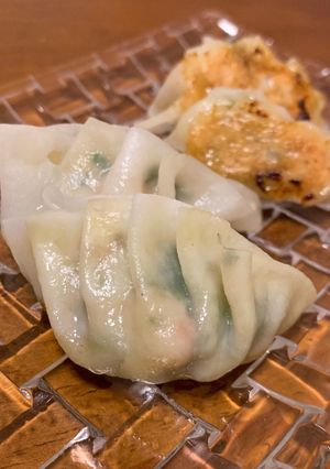 春菊と海老の餃子-レシピのメイン写真