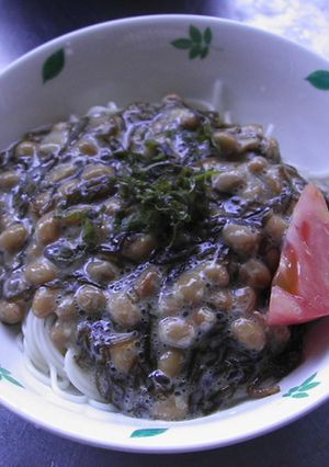 混ぜるだけ～もずく納豆そうめん-レシピのメイン写真
