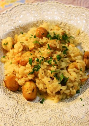 パスカルの焼栗ときのこのリゾット-レシピのメイン写真