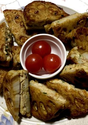 れんこんのハサミ焼き-レシピのメイン写真