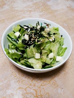 レタスときゅうりの海苔サラダ-レシピのメイン写真