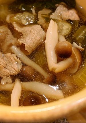時短＊セロリと豚肉のコンソメスープ-レシピのメイン写真