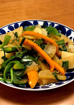 冷蔵庫の余り野菜でじゃこ入り中華風炒め-レシピのメイン写真