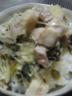 塩豚と大根菜のせんぎりキャベツ炒め-レシピのメイン写真