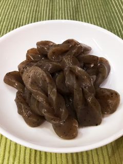 簡単!ほったらかし手綱こんにゃくの煮物-レシピのメイン写真