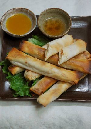 アジア風　えびとレンコンの春巻き-レシピのメイン写真