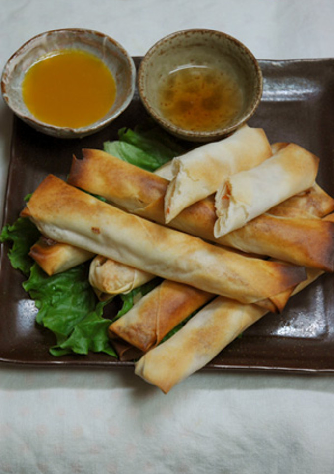 アジア風　えびとレンコンの春巻き-レシピのメイン写真