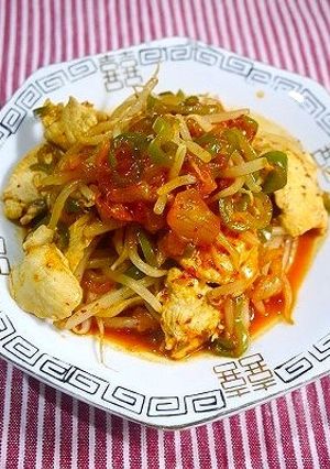 簡単！むね肉のキムチ炒め-レシピのメイン写真