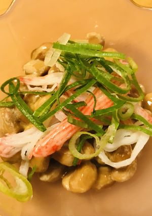 毎日の納豆●カニカマボコと-レシピのメイン写真