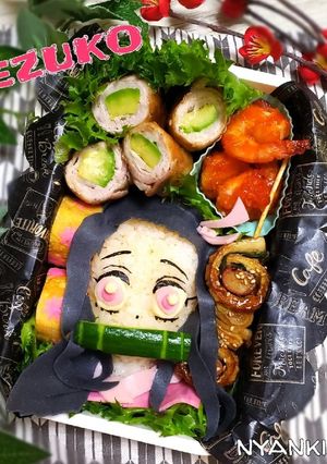 鬼滅の刃★禰豆子キャラ弁-レシピのメイン写真