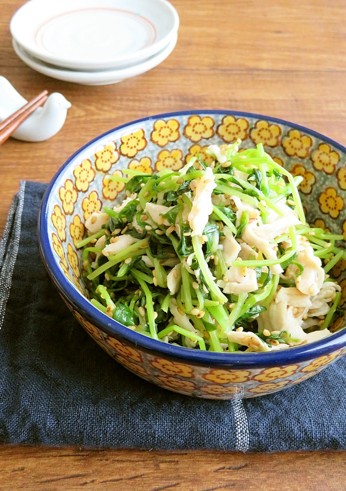 ささみと豆苗のシャンタン胡麻和えナムル風-レシピのメイン写真