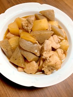 鶏もも肉と大根とこんにゃくのぽってり煮-レシピのメイン写真