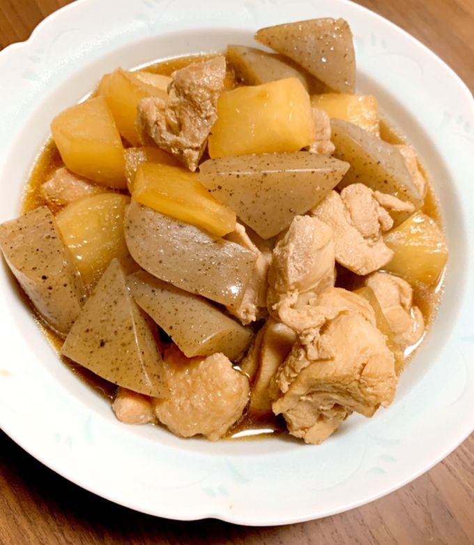 鶏もも肉と大根とこんにゃくのぽってり煮-レシピのメイン写真