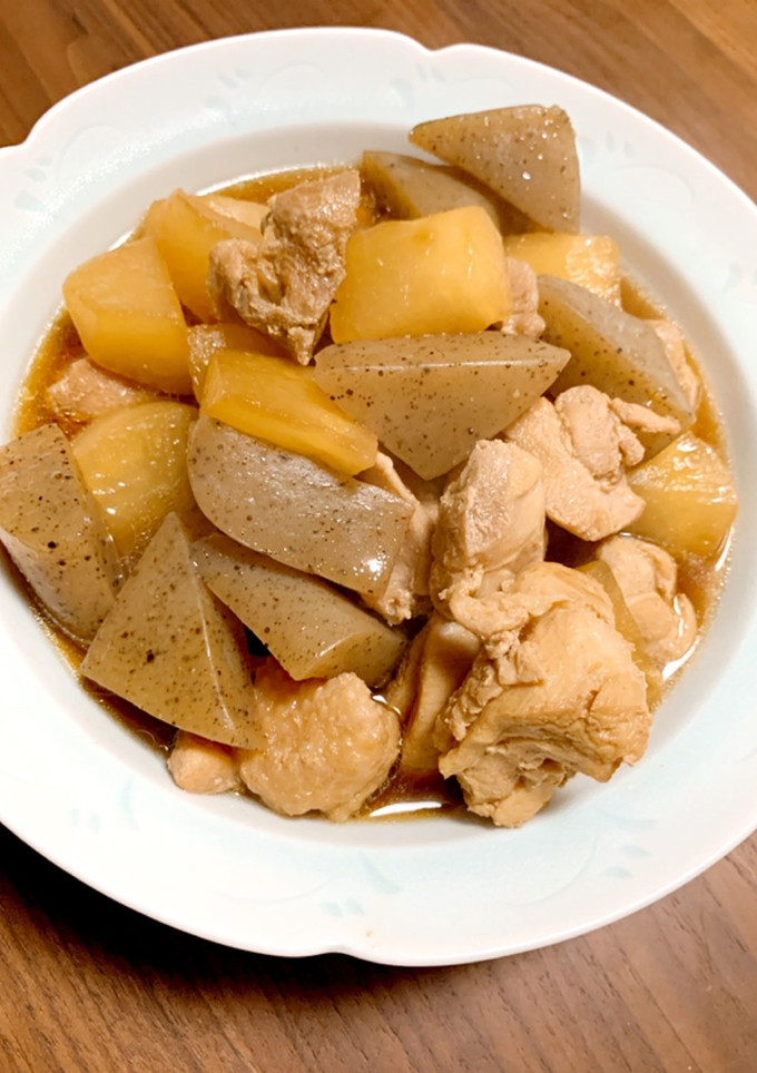 鶏もも肉と大根とこんにゃくのぽってり煮-レシピのメイン写真