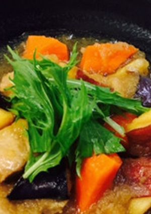 【健康対策課】豚肉とさつまいものみぞれ煮-レシピのメイン写真