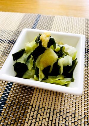 キャベツとワカメのしょうが酢和え-レシピのメイン写真