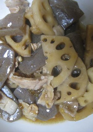 家のご飯✿ฺれんこんとこんにゃくのとろ煮-レシピのメイン写真
