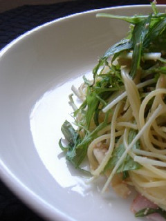 水菜と明太子♪のパスタ-レシピのメイン写真