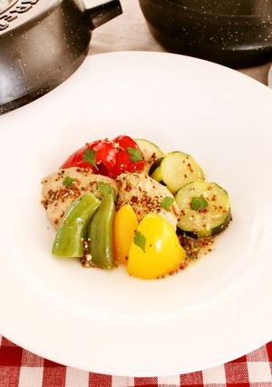 むね肉とパプリカのマスタードホットサラダ-レシピのメイン写真