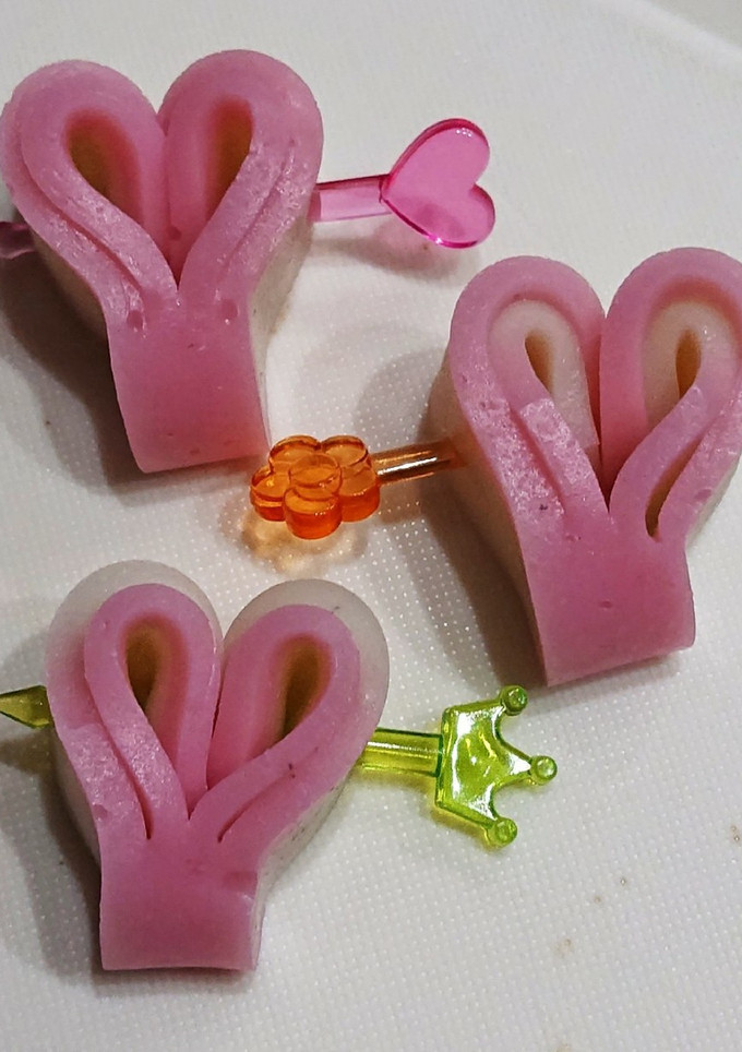 【お弁当用】Wハートかまぼこ-レシピのメイン写真
