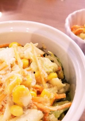 茹でキャベツのごまマヨサラダ-レシピのメイン写真