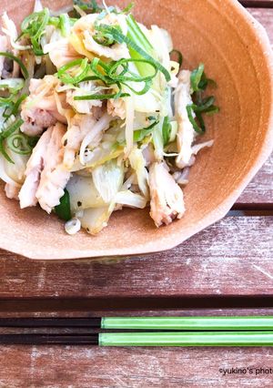 残り物でサラダチキンの野菜蒸-レシピのメイン写真