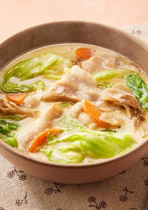 レタスと豚肉の豆乳汁-レシピのメイン写真