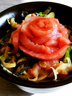 まぐろ花びらのカルパッチョ丼-レシピのメイン写真