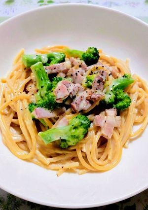 超簡単夕飯ワンパンでブロッコリーのクリームパスタ-レシピのメイン写真