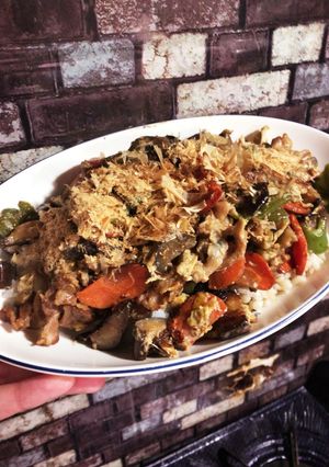 茄子と豚肉の卵とじスタミナ丼!-レシピのメイン写真