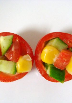 お弁当に♪残り物でミニトマトカップ-レシピのメイン写真