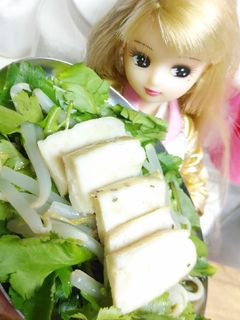 リカちゃん♡鶏ハムともやしアジアサラダꕤ-レシピのメイン写真