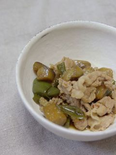 お弁当に!☆豚肉となすピーマンの甘辛煮-レシピのメイン写真