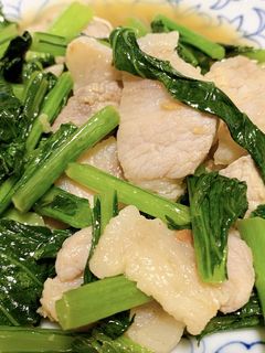 【木城町ふるさと納税】塩豚と小松菜の炒物-レシピのメイン写真