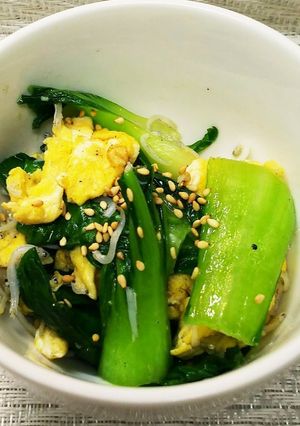 チンゲン菜＆しらすたまご炒め-レシピのメイン写真