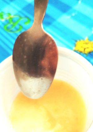 5歳児作、バナナオレンジミルクアイス。-レシピのメイン写真