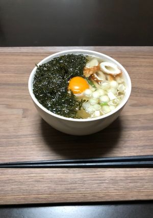 あかもく(ギバサ)うどん-レシピのメイン写真