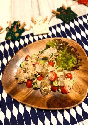 クリスマスカラーな☆菊芋とツナのサラダ-レシピのメイン写真