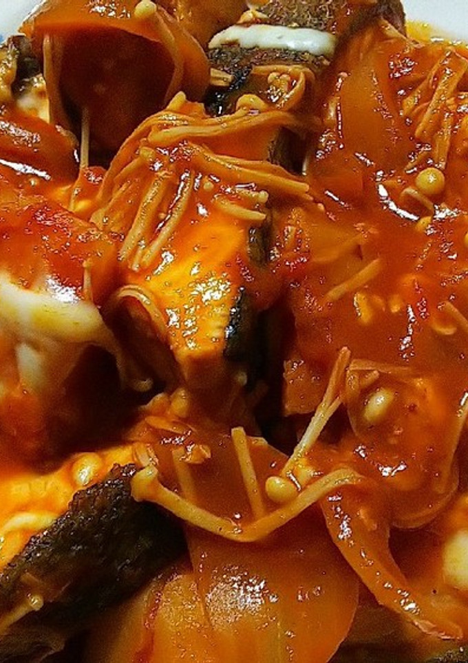秋鮭のトマト煮込み-レシピのメイン写真